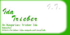 ida trieber business card